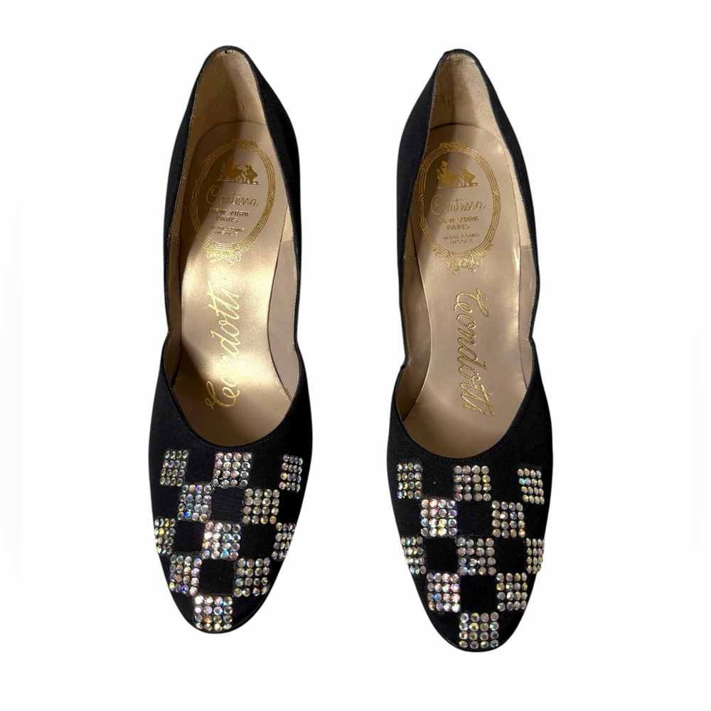 CONDOTTI VINTAGE RARE SEQUINED HEELS.